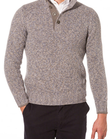 Light Beige Knit Polo 100% Wool